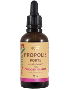Propolis Forte 10% Bez Alkoholu z Miodem Manuką - 50ml -...