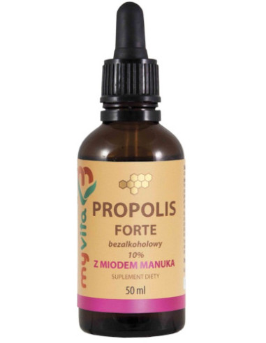 Propolis Forte 10% Bez Alkoholu z Miodem Manuką - 50ml - MyVita