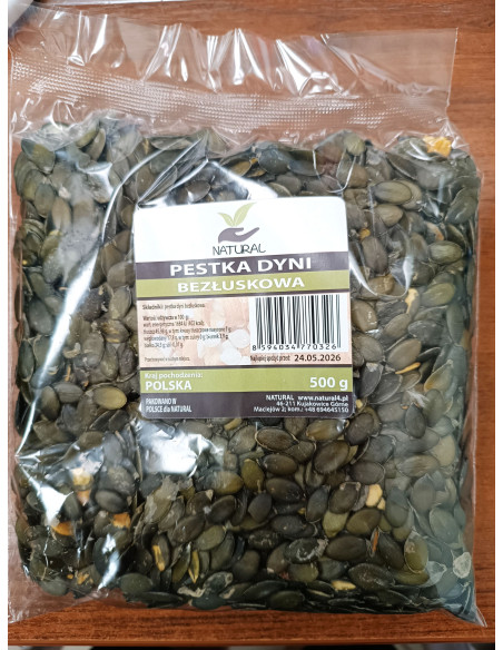 Pestki Dyni Bezłuskowe Polska - 500g - Natural