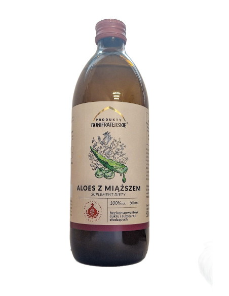Aloes z miąższem - 500ml - PRODUKTY BONIFRATERSKIE