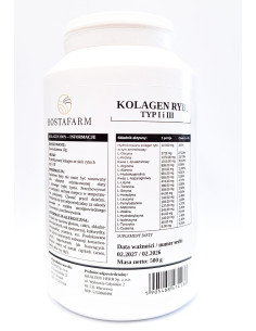 Rostafarm - KOLAGEN RYBI HYDROLIZOWANY TYP I i III - 500 g
