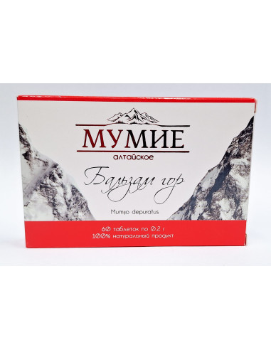 Mumio Ałtajskie - 60 tabletek po 0,2g