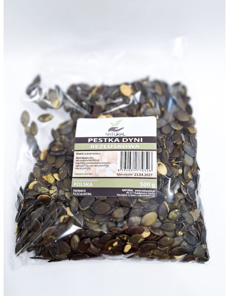 Pestki Dyni Bezłuskowe Polska - 500g - Natural