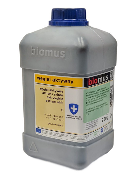 Węgiel aktywny płatki - 250g - Biomus